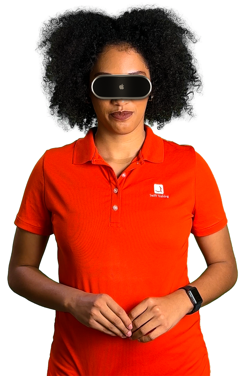 Swift Training Representative in Swift Training Bright Orange Polo Shirt